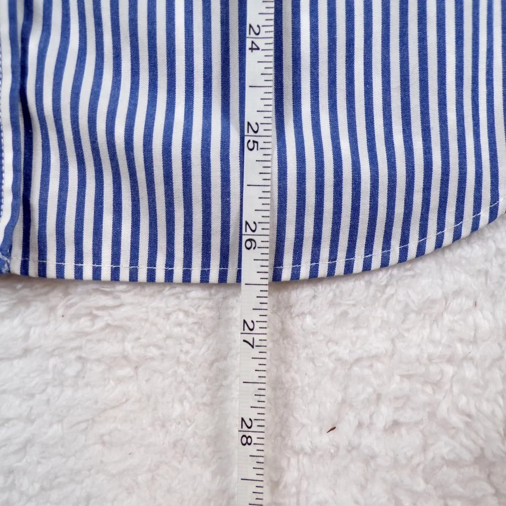 Lauren Ralph Lauren Men's Blue/White Striped Dress Shirt Size Medium - Picture 3 of 8